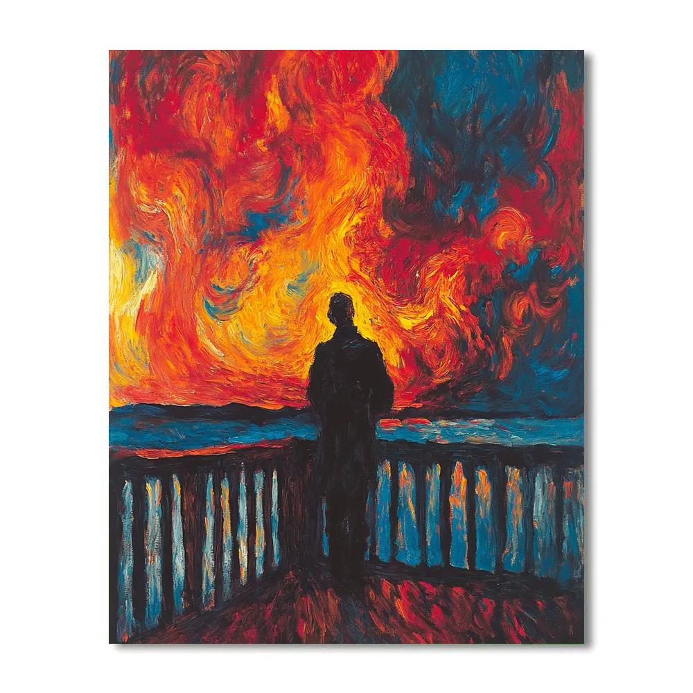 Munch Inspired Storm Of Emotion paint by numbers