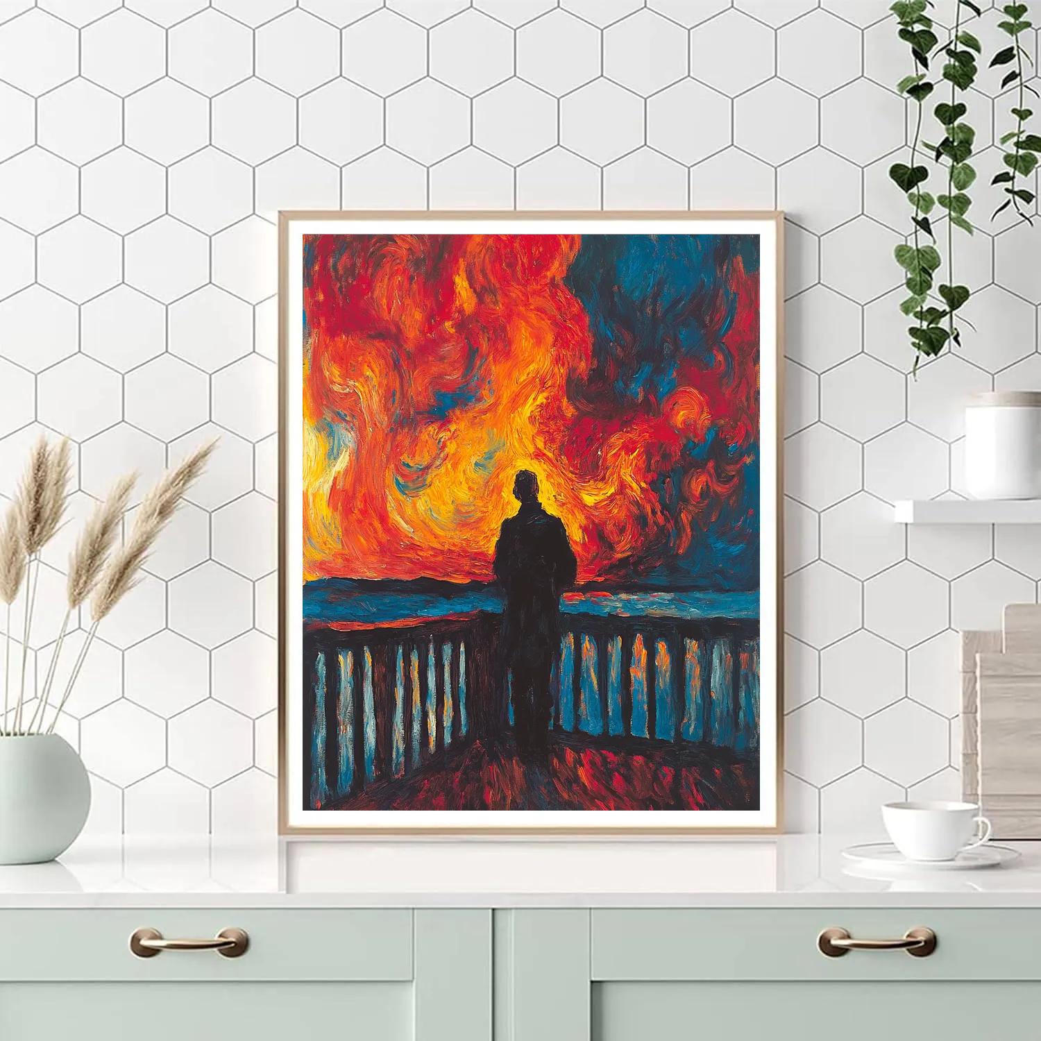 Munch Inspired Storm Of Emotion paint by numbers