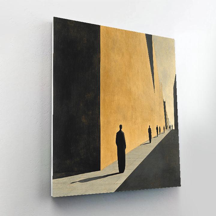 Giacometti Inspired Long Shadowed Street DIY paint by numbers
