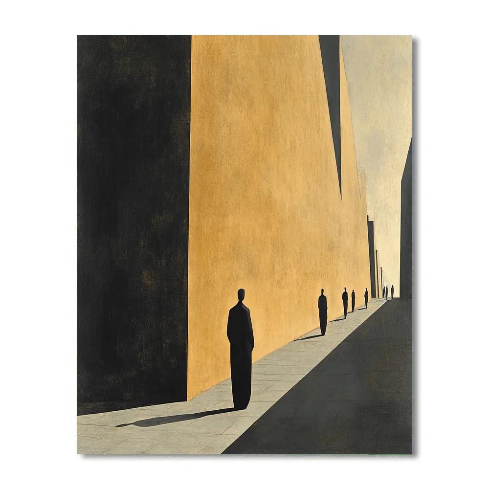 Giacometti Inspired Long Shadowed Street DIY paint by numbers