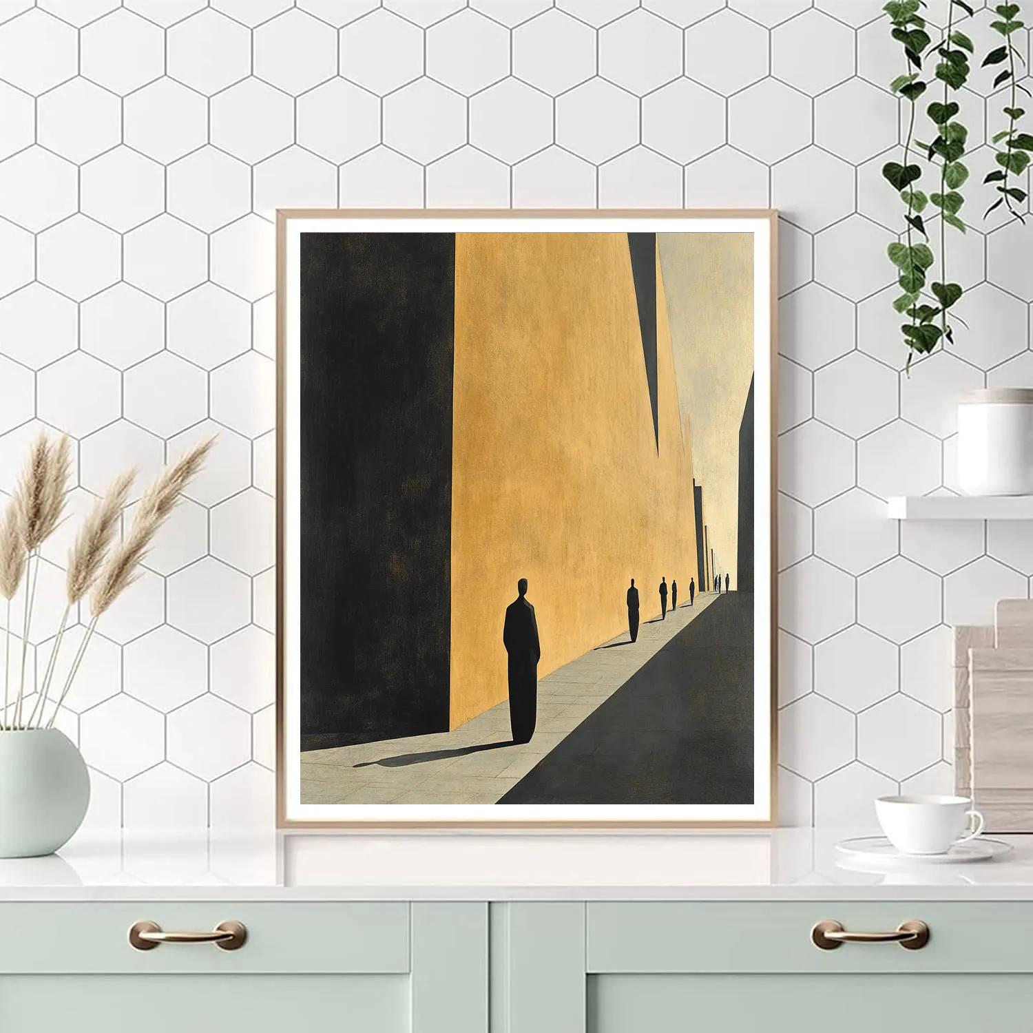 Giacometti Inspired Long Shadowed Street DIY paint by numbers