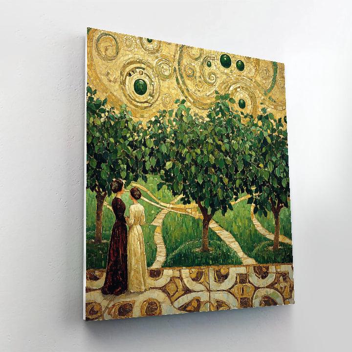 Klimt Inspired Orchard With Gold Painting by numbers kit