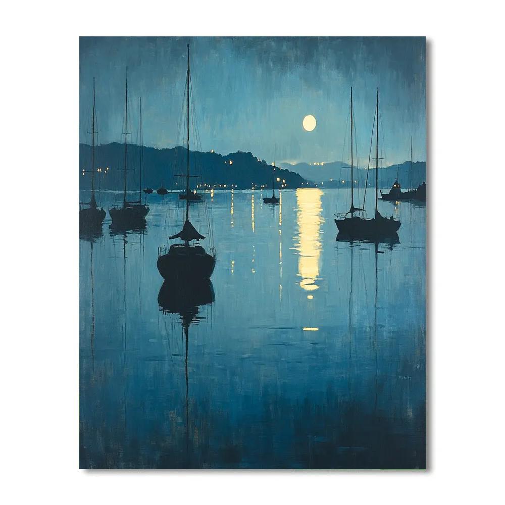 Whistler Inspired Moonlit Harbor Numbered painting kits