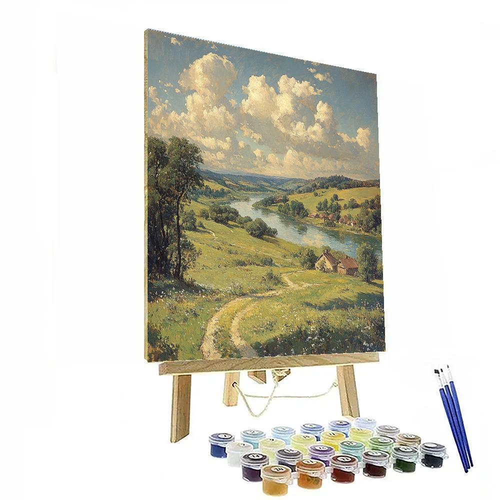 Constable Inspired River Valley paint by color