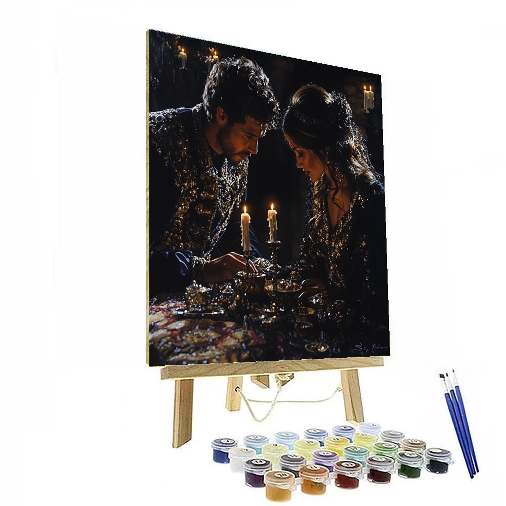 Caravaggio Inspired Dramatic Meeting Number painting