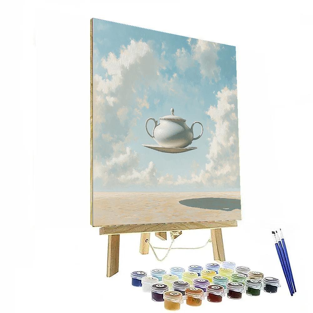 Magritte Inspired Tea Time Number painting