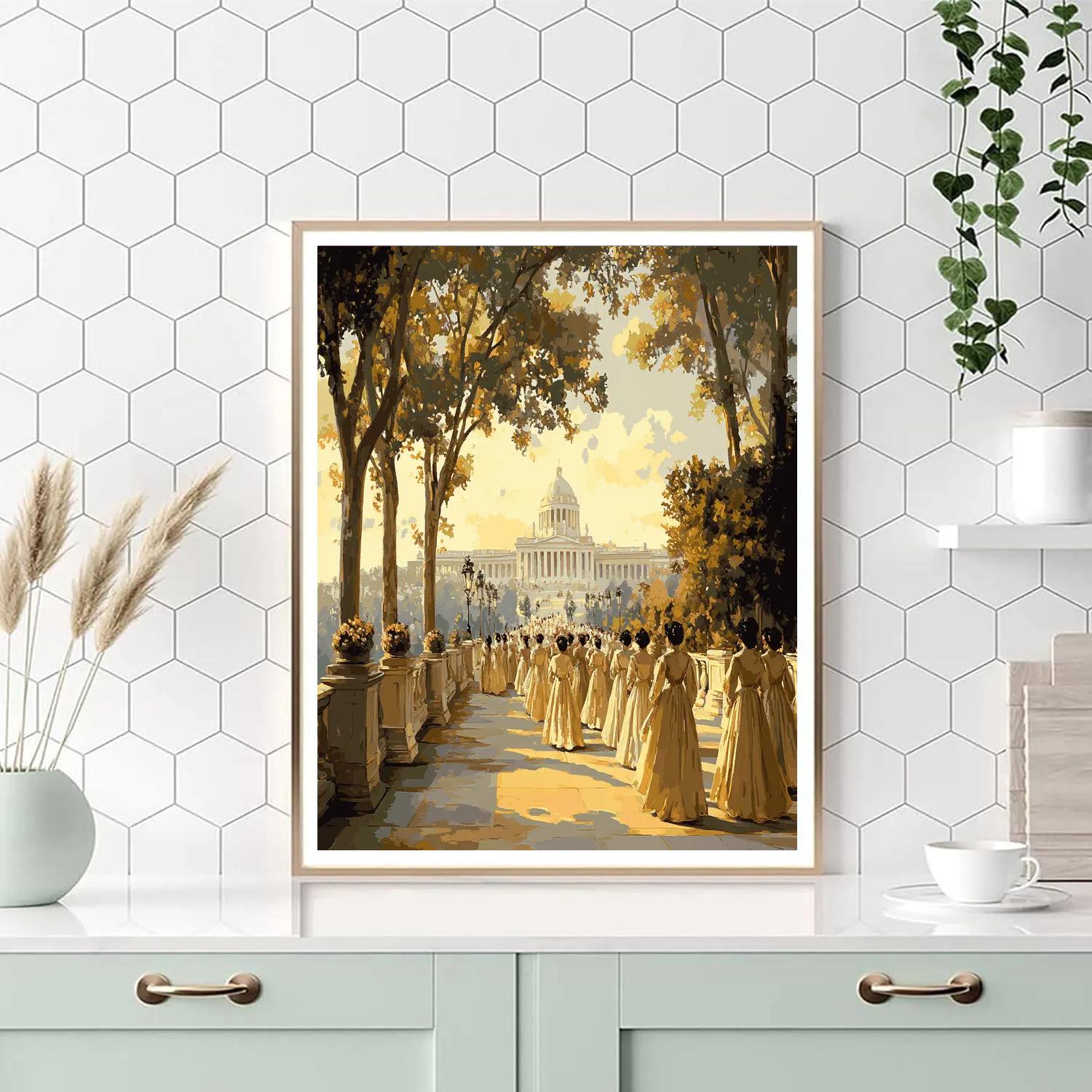 Raphael Inspired Wedding Procession Painting by numbers kit