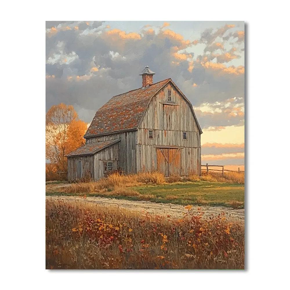 Wyeth Inspired Autumn Farmhouse Numbered painting kits