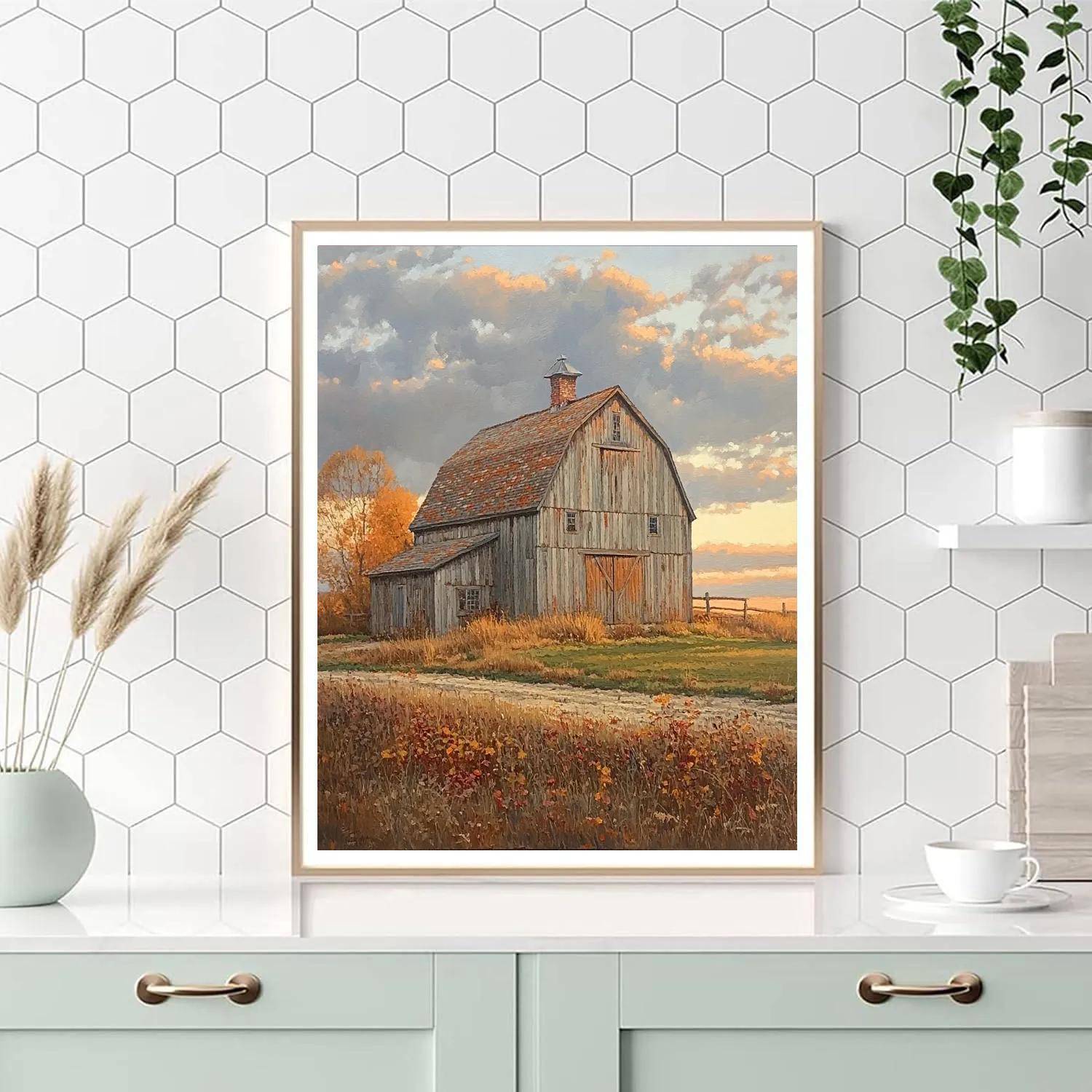 Wyeth Inspired Autumn Farmhouse Numbered painting kits