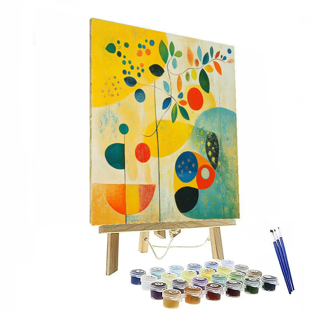 Miro Inspired Playful Garden Number painting