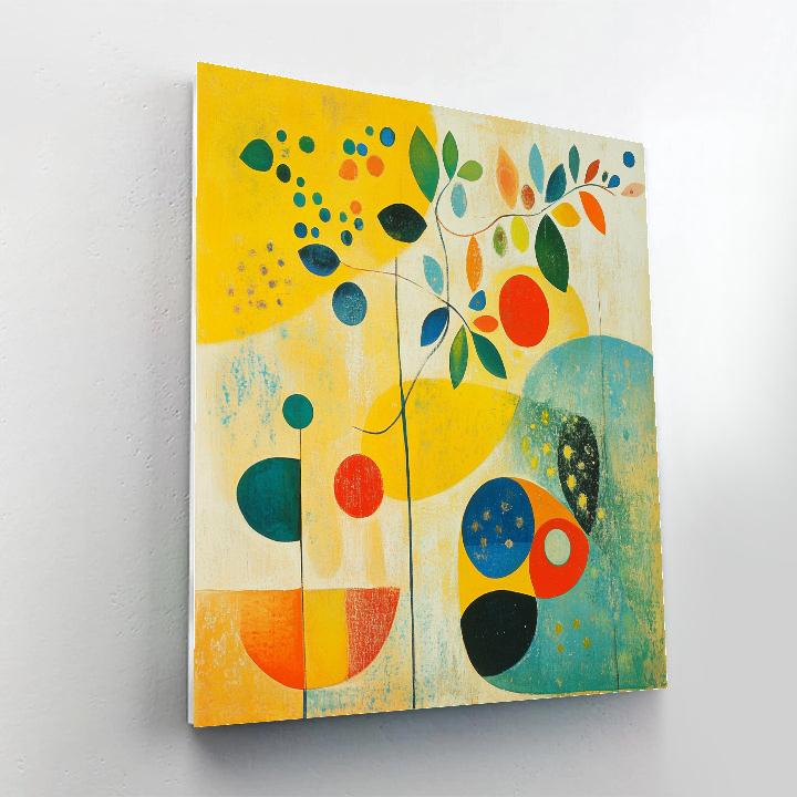 Miro Inspired Playful Garden Number painting