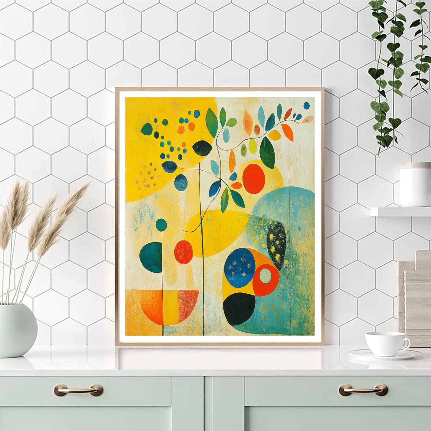 Miro Inspired Playful Garden Number painting