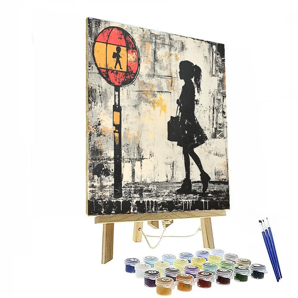 Banksy Inspired Playful Protest Paint by numbers art