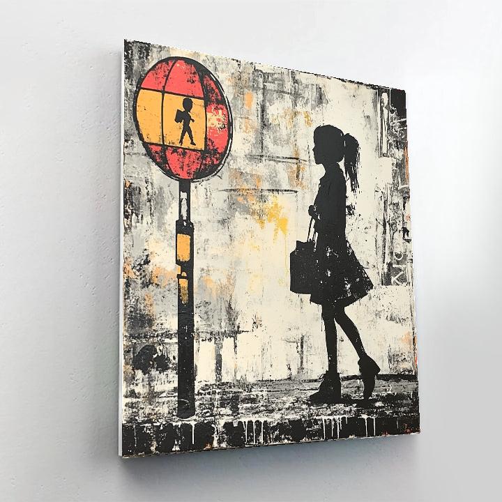 Banksy Inspired Playful Protest Paint by numbers art