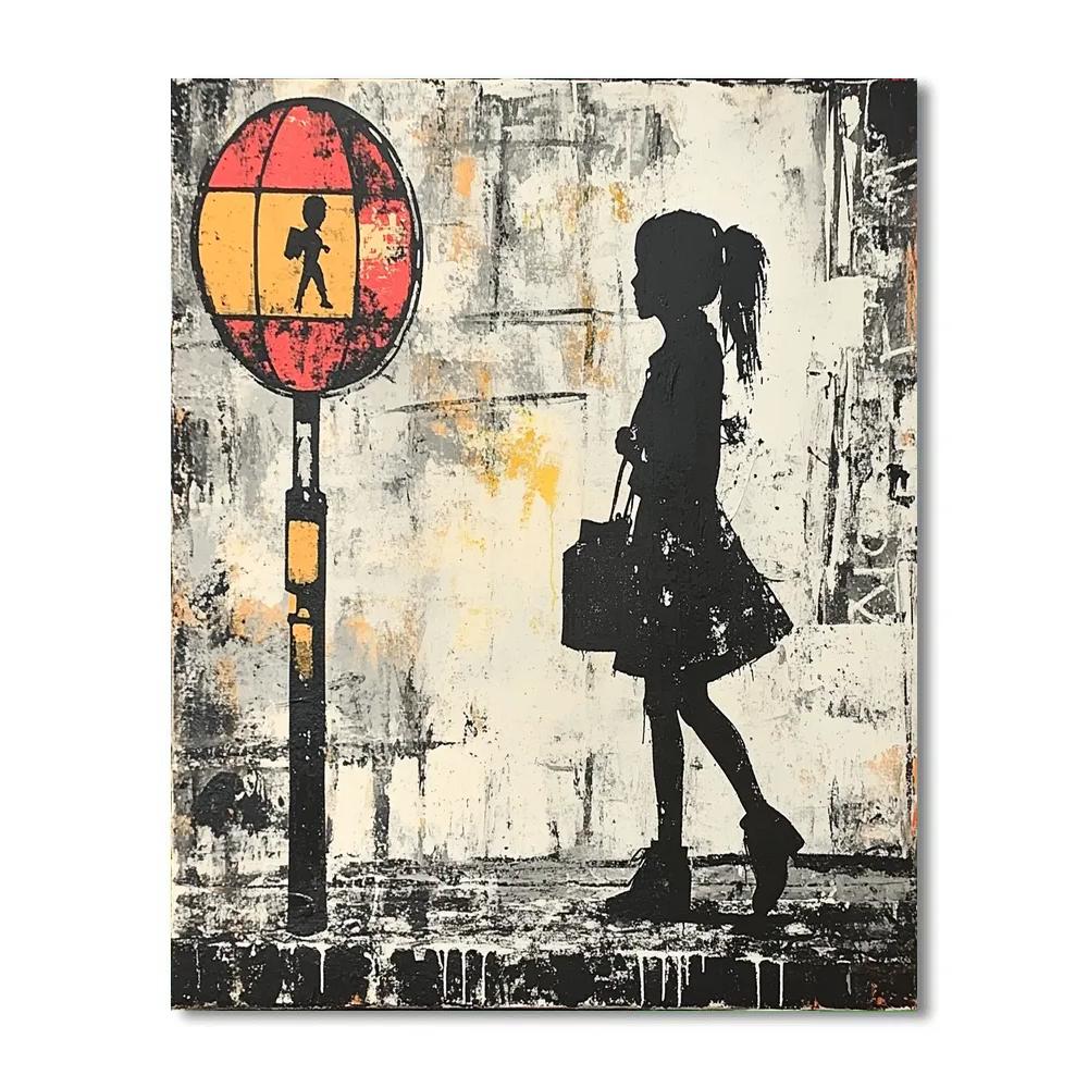 Banksy Inspired Playful Protest Paint by numbers art