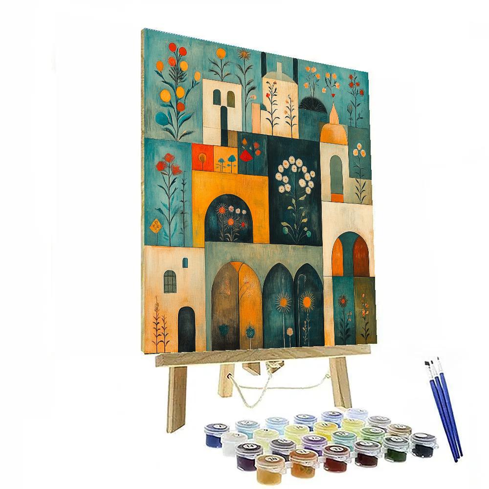 Paul Klee Inspired Garden Map Numbered painting kits