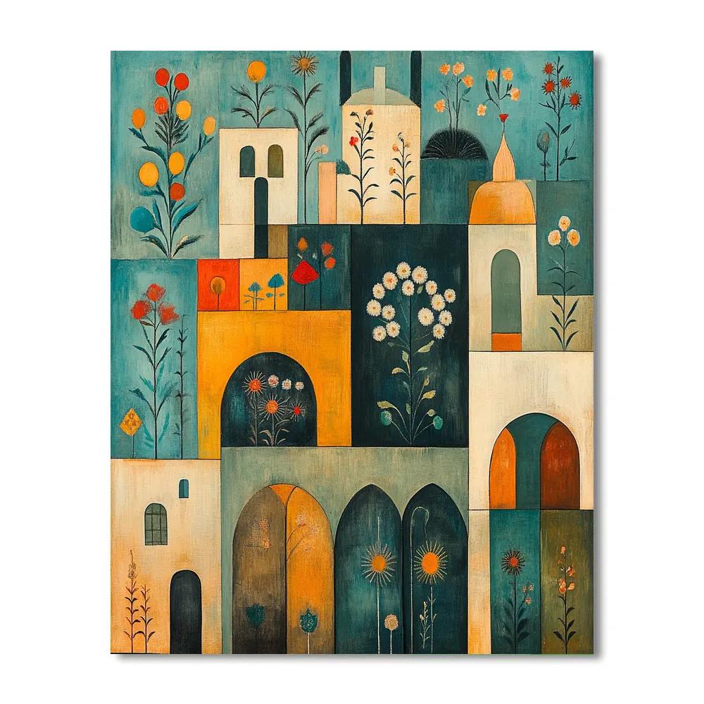 Paul Klee Inspired Garden Map Numbered painting kits