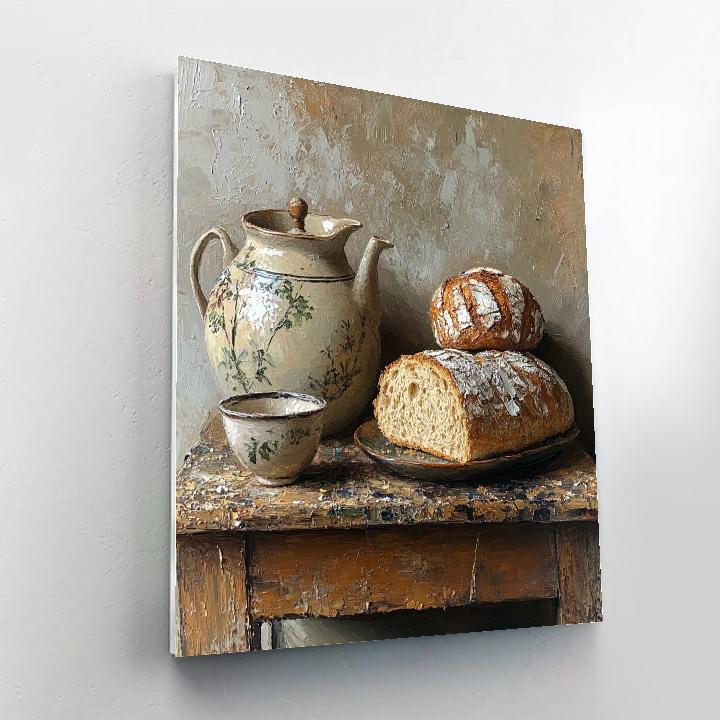 Lucian Freud Inspired Still Life With Bread Painting by numbers kit