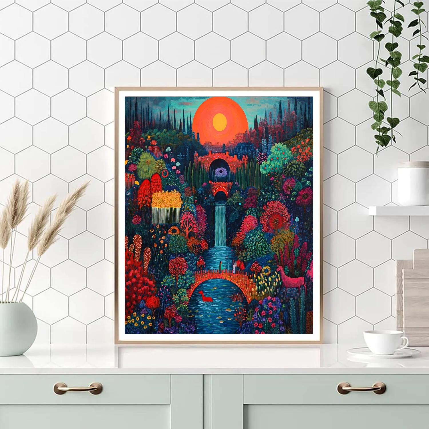 Frieda Kahlo Inspired Memory Of Childhood painting number kit