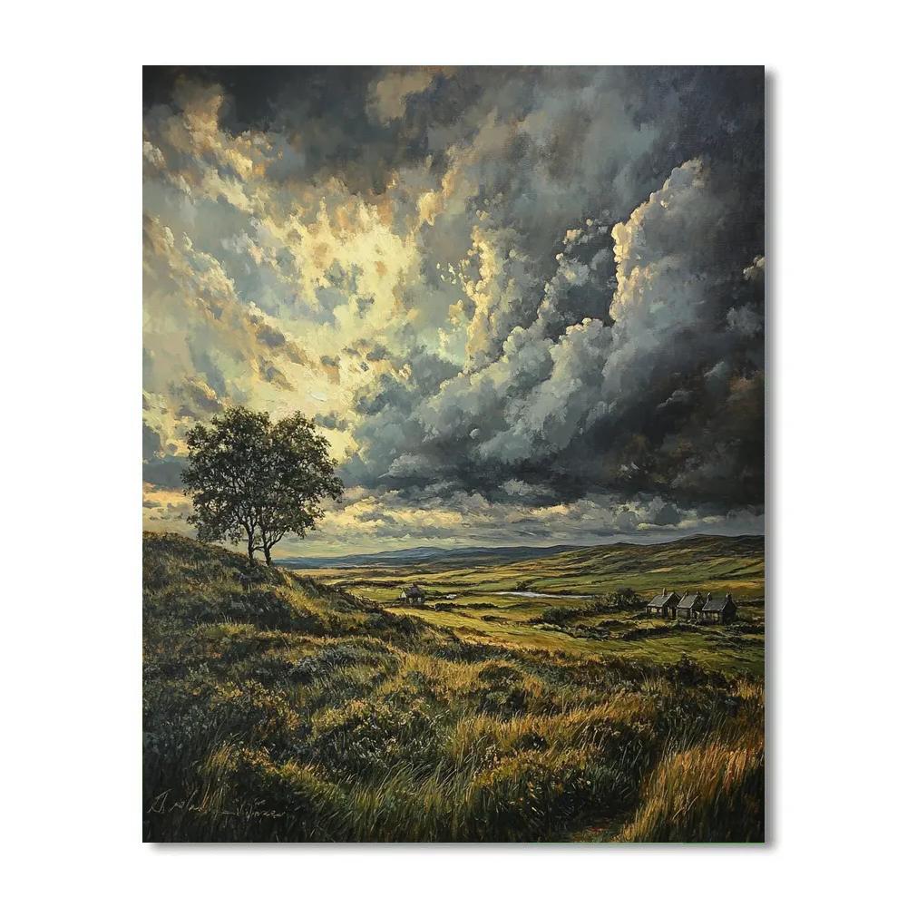 John Constable Inspired Stormy Moor Numbered painting kits