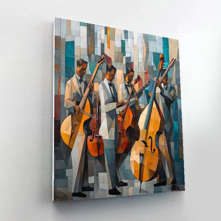 Picasso Inspired Street Musicians paint by color
