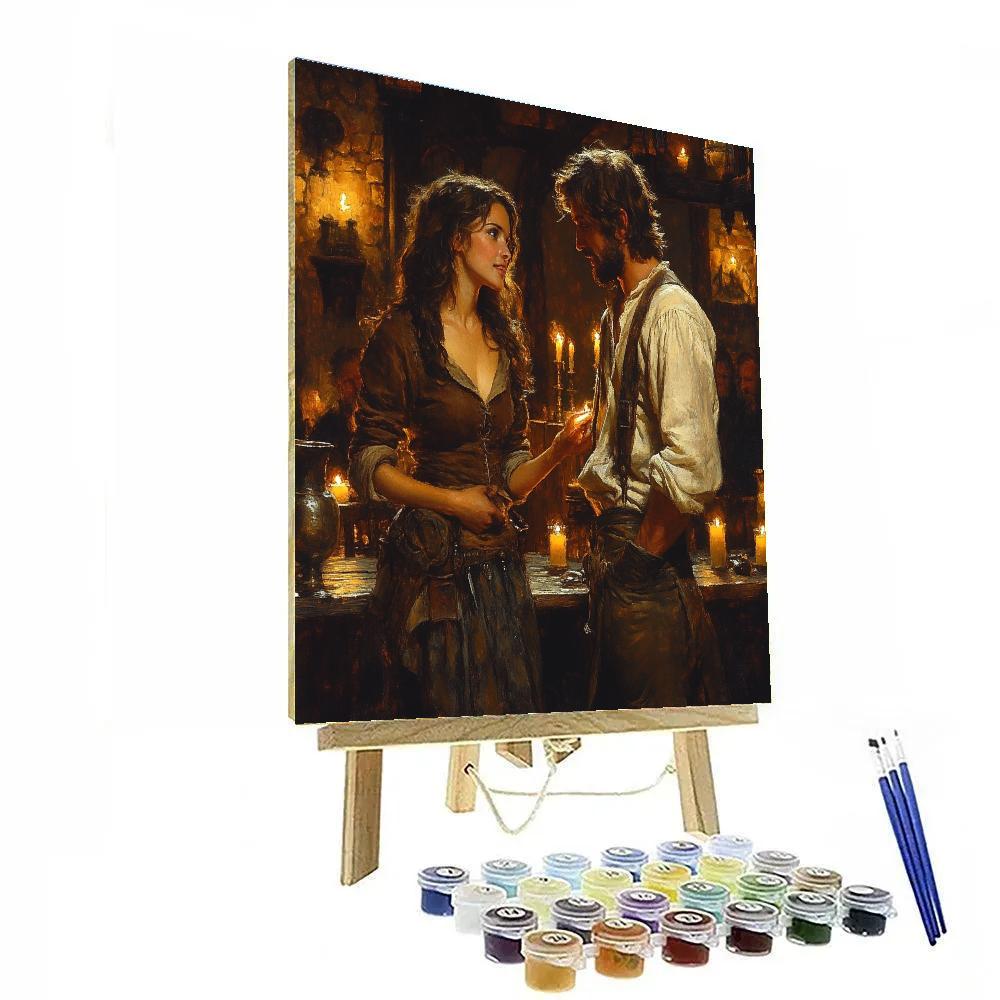Rembrandt Inspired Old Harbor Tavern paint by numbers
