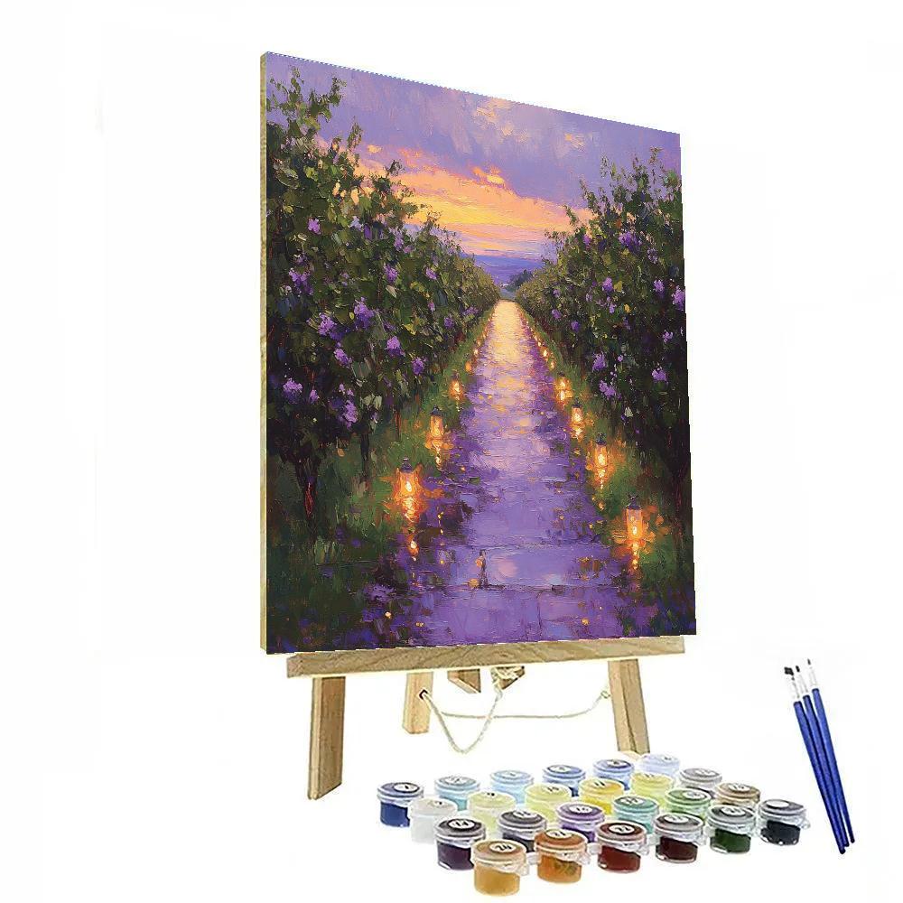 Claude Monet Inspired Orchard At Dusk paint by numbers