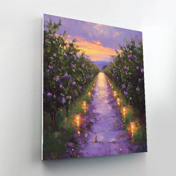 Claude Monet Inspired Orchard At Dusk paint by numbers