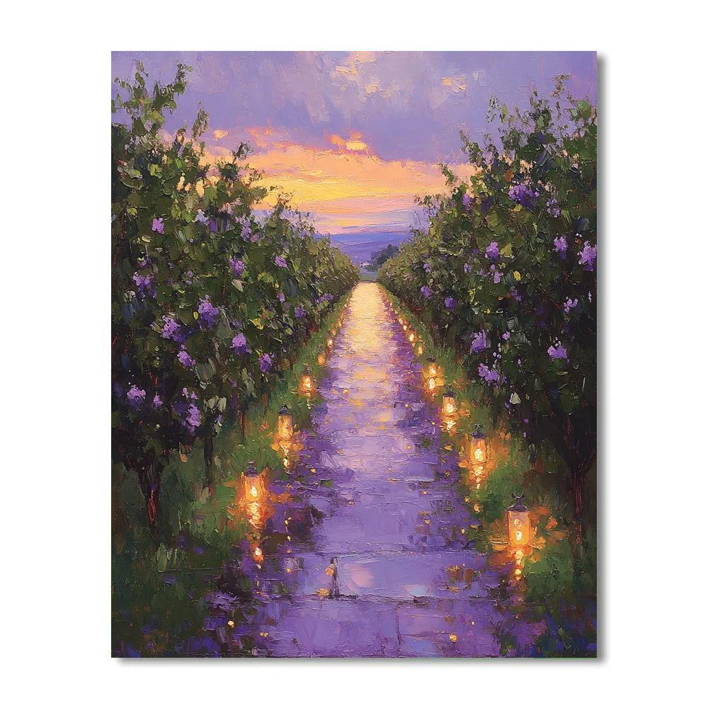 Claude Monet Inspired Orchard At Dusk paint by numbers