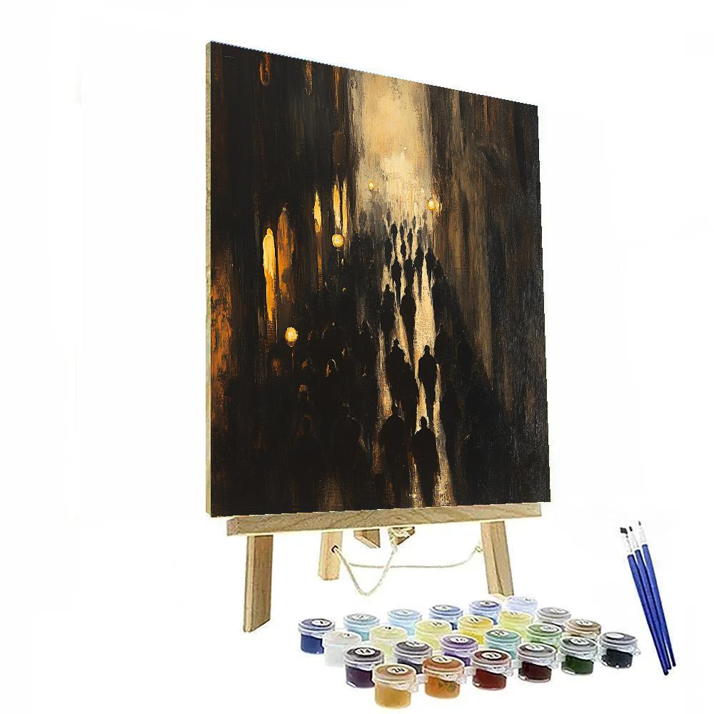 Goya Inspired Carnival Shadows paint by numbers