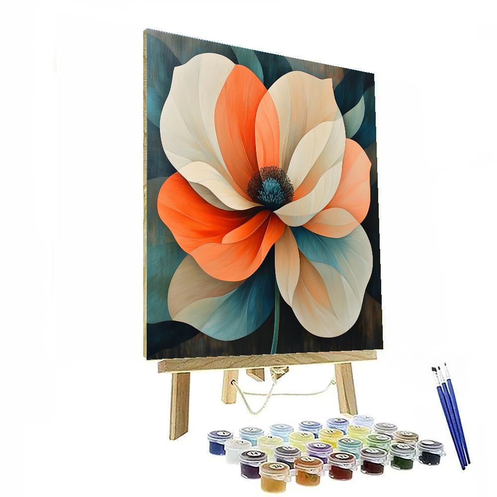 Georgia OKeeffe Inspired Desert Bloom Number painting
