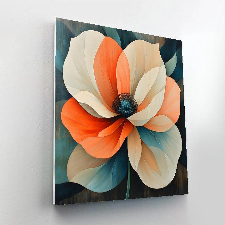 Georgia OKeeffe Inspired Desert Bloom Number painting