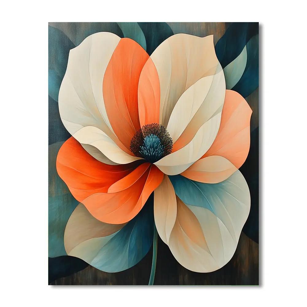 Georgia OKeeffe Inspired Desert Bloom Number painting