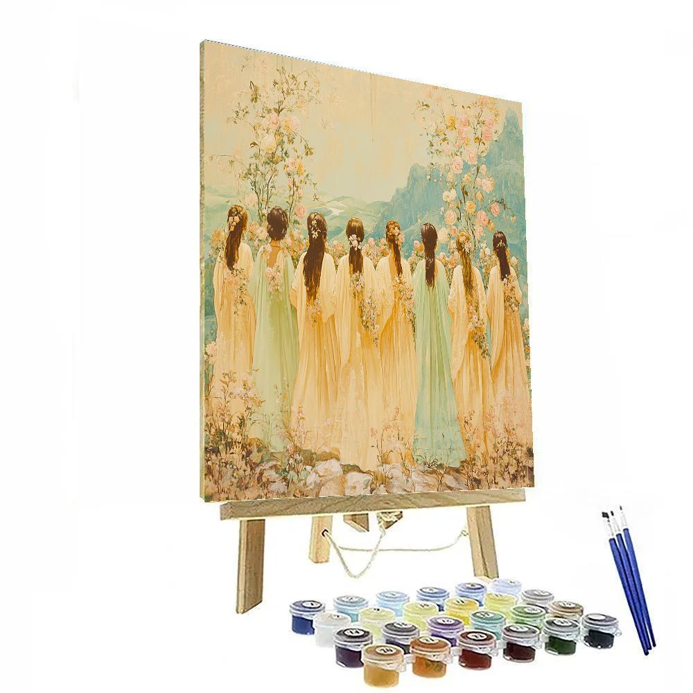 Botticelli Inspired Spring Festival paint by numbers