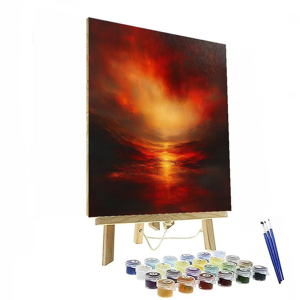 J.M.W. Turner Inspired Volcano At Dusk Paint by numbers kits