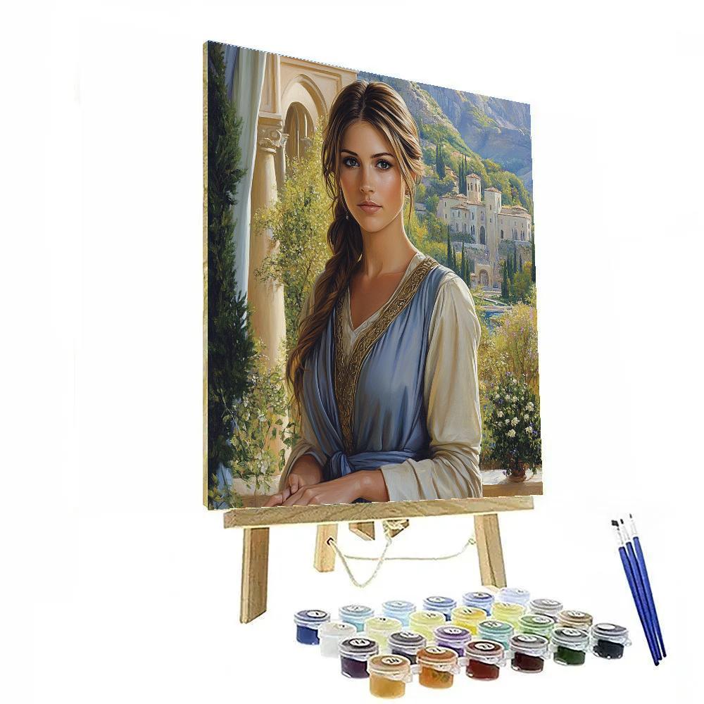 Raphael Inspired Garden Portrait paint by numbers