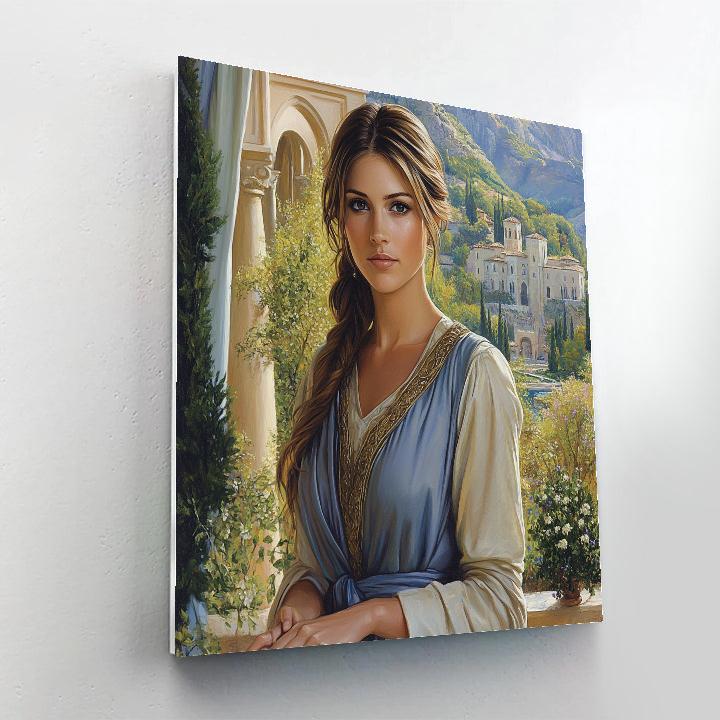 Raphael Inspired Garden Portrait paint by numbers