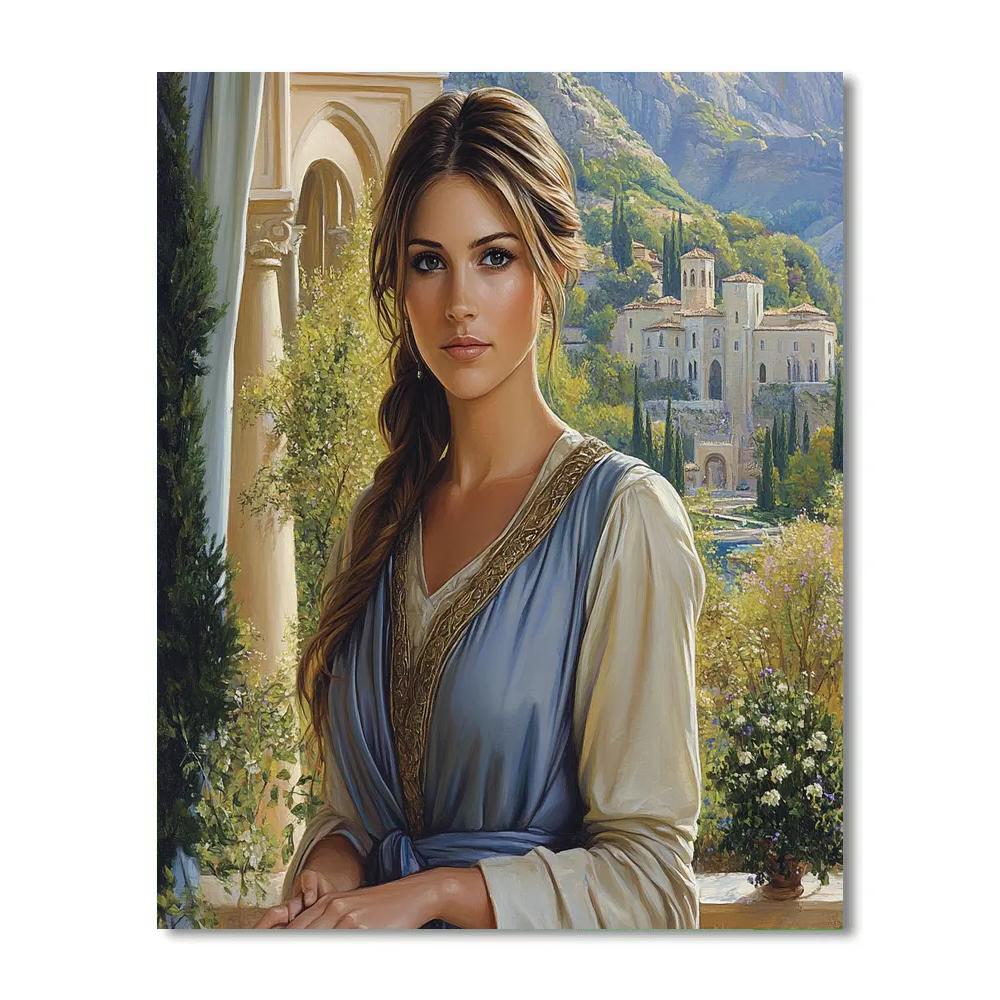 Raphael Inspired Garden Portrait paint by numbers