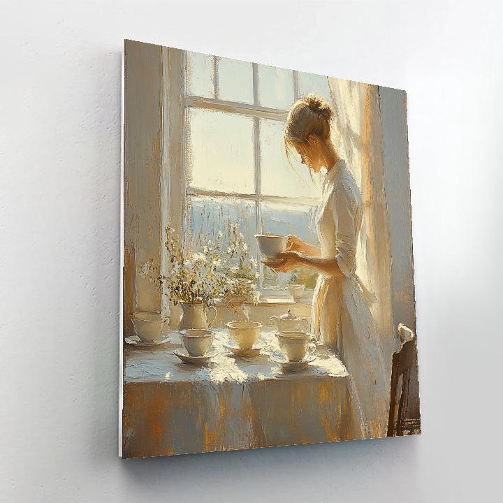 Vermeer Inspired Tea Ritual painting number kit