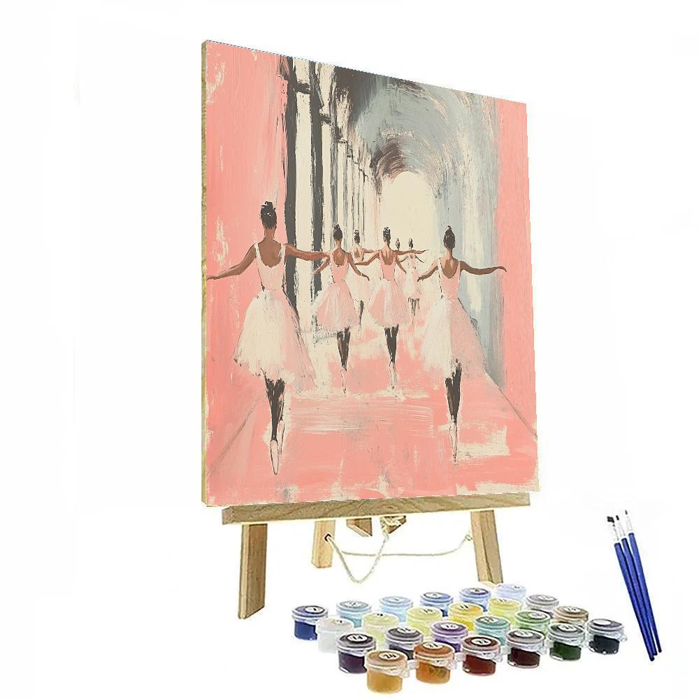 Degas Inspired Dance Corridor DIY paint by numbers