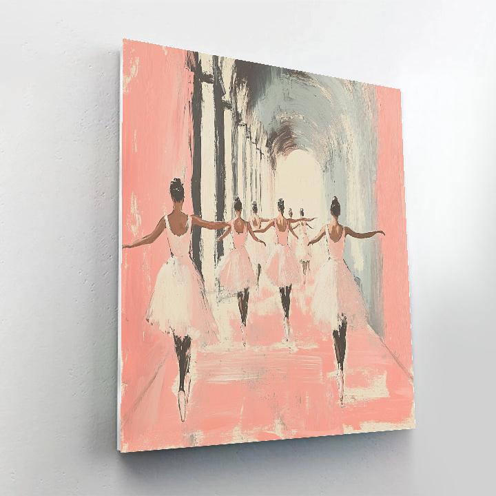 Degas Inspired Dance Corridor DIY paint by numbers