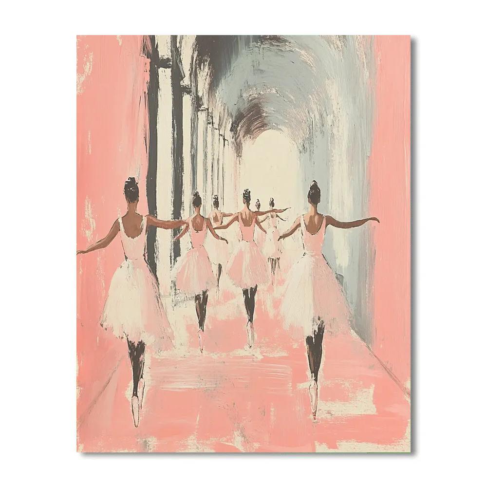 Degas Inspired Dance Corridor DIY paint by numbers