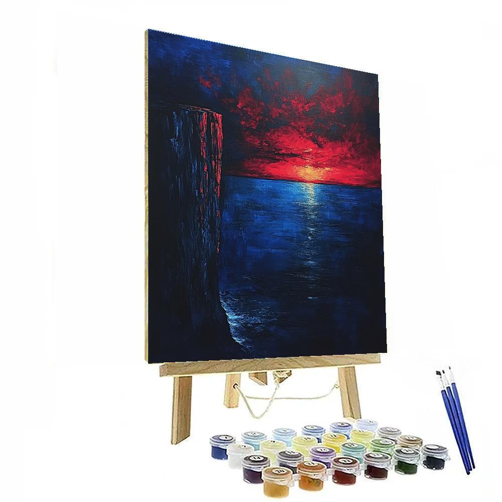 Edvard Munch Inspired Twilight Confession paint by number