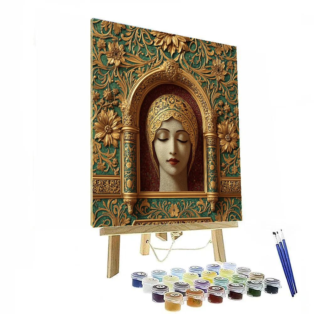 Gustav Klimt Inspired Tea Ceremony painting number kit