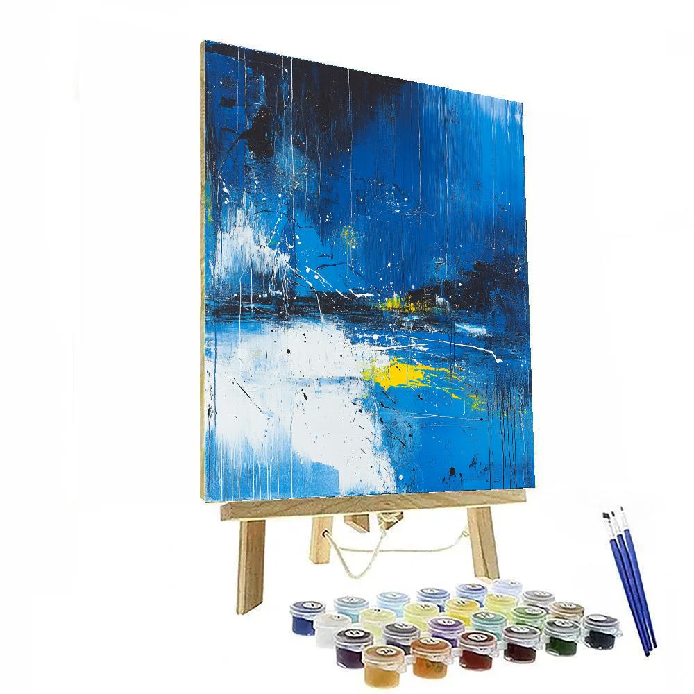 Jackson Pollock Inspired River Rapids Paint by numbers art