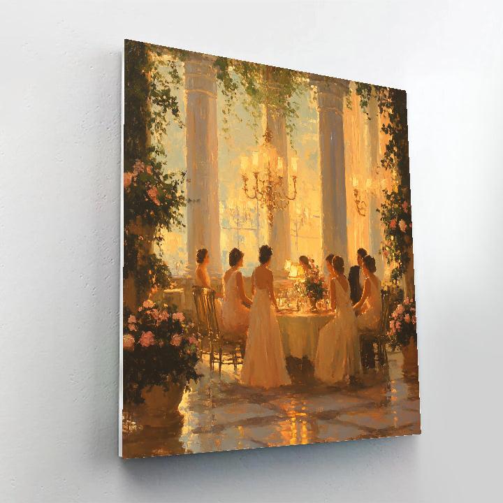 Renoir Inspired Evening Soiree paint by numbers