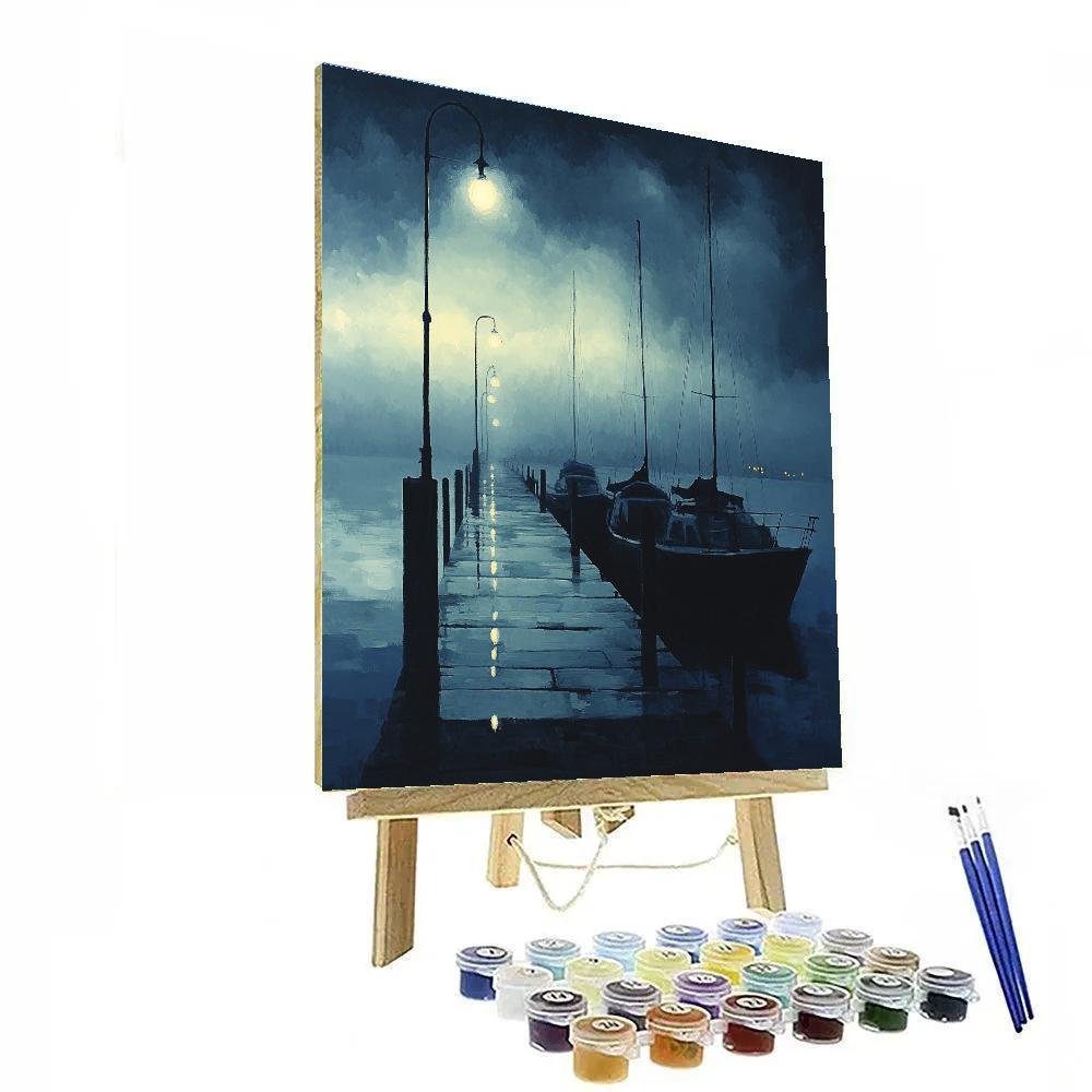 Whistler Inspired Fogbound Pier paint by color