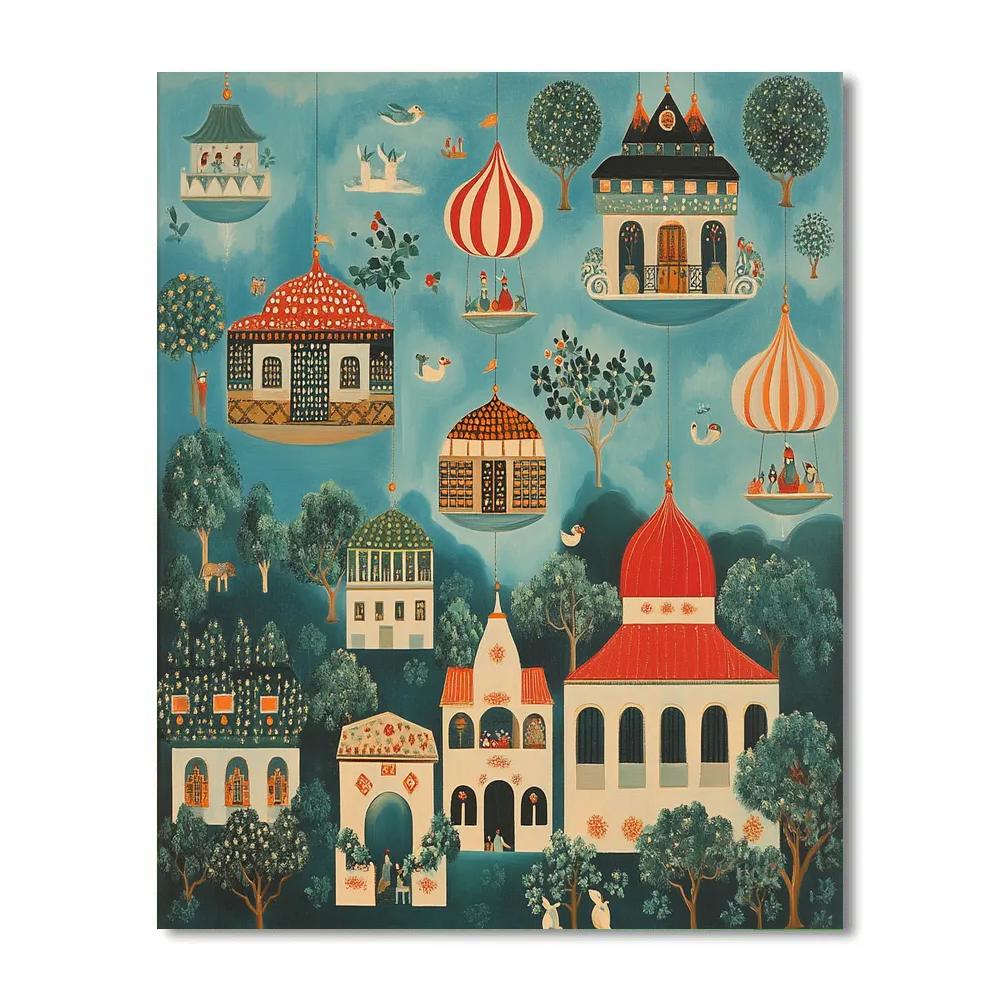 Marc Chagall Inspired Floating Market paint by number