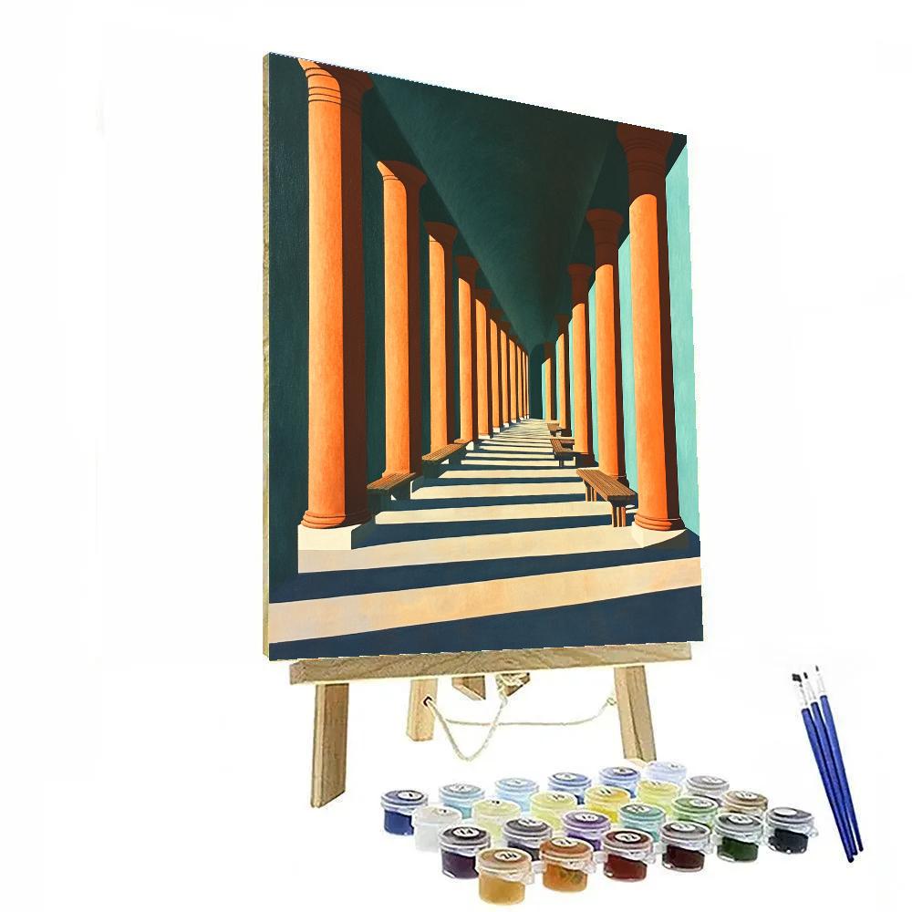 De Chirico Inspired Empty Arcade Paint by numbers kits