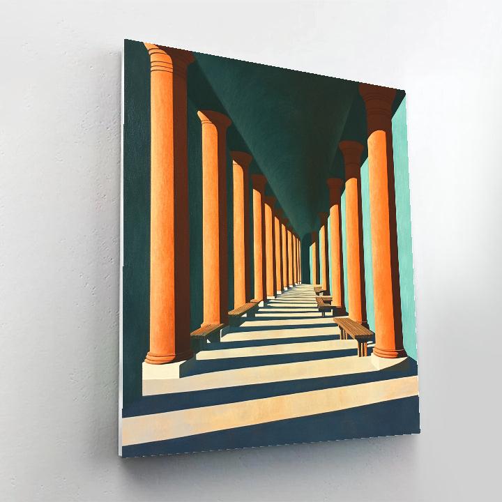 De Chirico Inspired Empty Arcade Paint by numbers kits